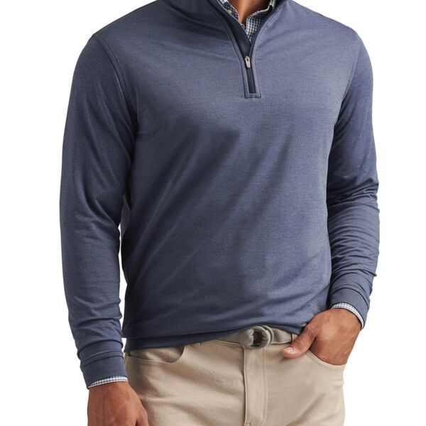 Peter Millar Men's Perth Performance Melange Quarter-Zip Thumbnail